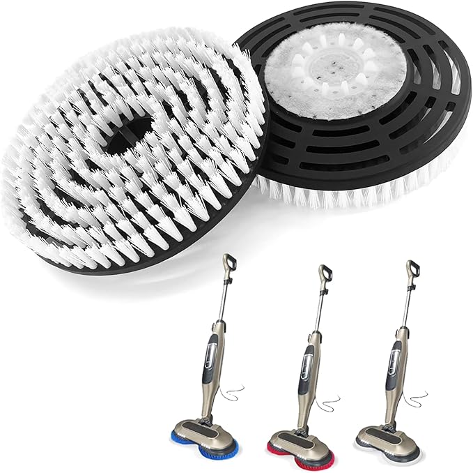 2 Pack S7001 Upgraded Replacement Steam Mop Brush Heads for Shark S8201 S8001 S7001 S7201 S7000 S7005 S7020 Steam Mop & Scrub All-in-One Scrubbing, Dirt Grip Scrub Washable Replacement Brush, White