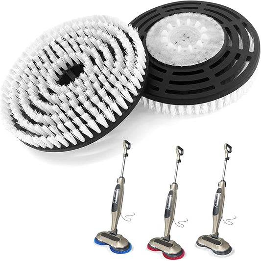 2 Pack S7001 Upgraded Replacement Steam Mop Brush Heads for Shark S8201 S8001 S7001 S7201 S7000 S7005 S7020 Steam Mop & Scrub All-in-One Scrubbing, Dirt Grip Scrub Washable Replacement Brush, White