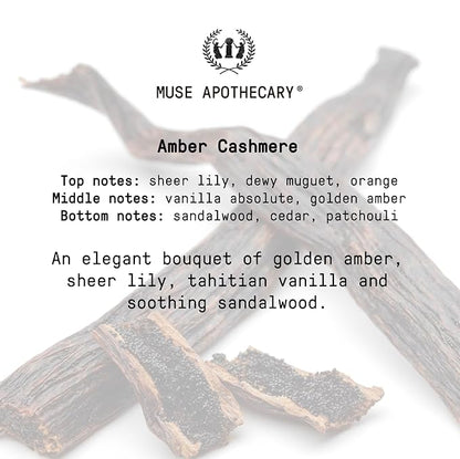 Muse Apothecary Linen Ritual - Aromatic, Soothing, and Relaxing Linen Mist, Laundry and Fabric Spray - Infused with Aromatherapy Essential Oils - 4 oz, Amber Cashmere, 2 Pack
