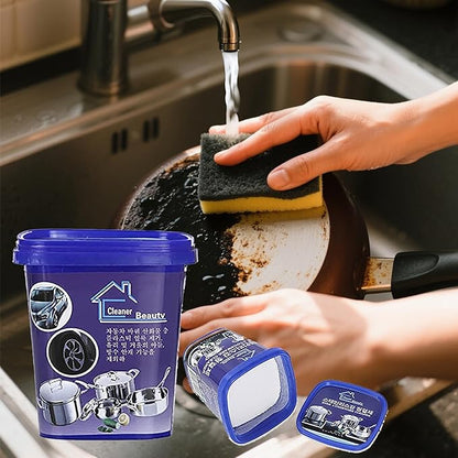 Multi-function Kitchen Pots and Pan Cleaner, Powerful Stainless Steel Cookware Cleaning Paste 500g for House Pots, Sinks,Appliances Surfaces,Kitchen Utensils