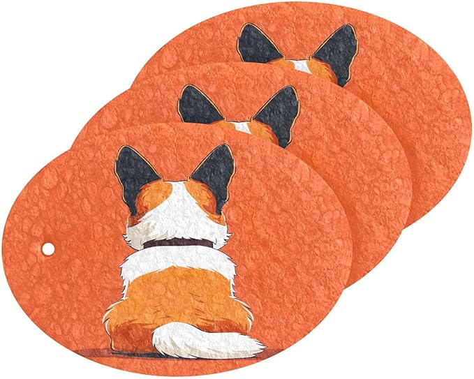 Corgi Dog Kitchen Scrub Sponges, Pop-up Kitchen Cleaning Sponges Reusable Dish Washing Sponges for Bathroom Household Cleaning 3 Pack - Non Scratch Scrubber