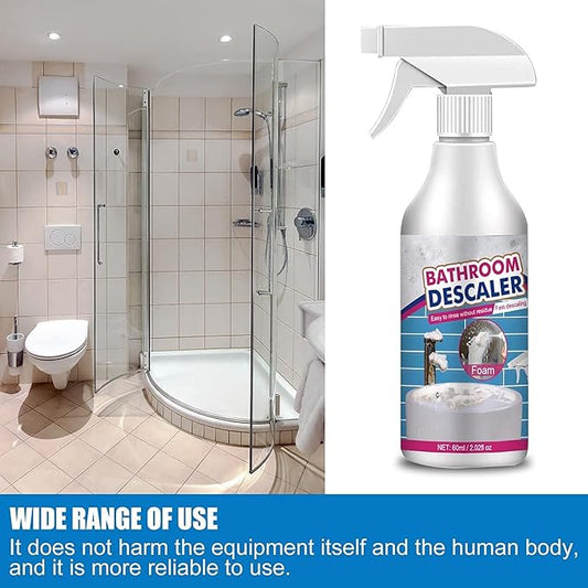 Bathroom Descaler Foam Cleaner, Stubborn Stains Cleaner, Bathroom Descaler Foam Spray, All-Purpose Home Toilet Bath Shower Glass Spray (1, 2PC)