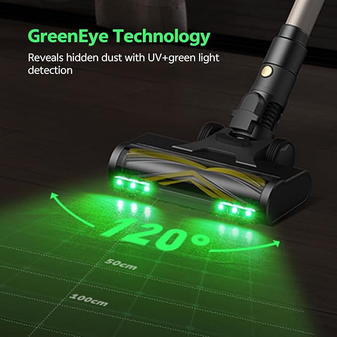 Ultenic Cordless Vacuum Cleaner, 600W 60KPA 65Mins Vacuum Cleaners for Home, Stick Vacuum Cordless with Touch Screen, Self-Standing, 180° Lay-Flat, Anti-Tangle Brush for All Floors/Pet Hair/Carpets