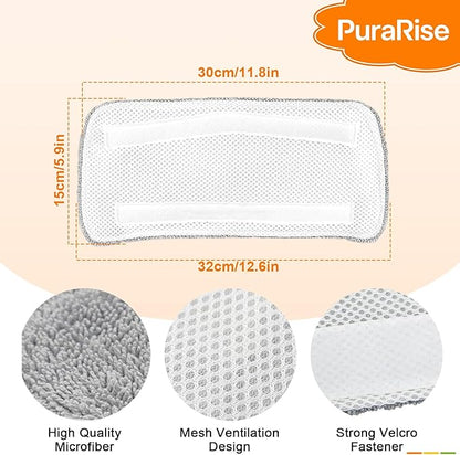 6 Pack Steam Mop Replacement Pads For GorFanty Steam Mop GF-6610B & GF-6610， and Fit For Neugo NE033 NE033M Series Steam Mop Steamer Cleaner，Washable & Reusable Microfiber Steam Mop Cloth