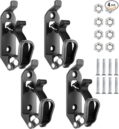 4Pcs Shovel Mount for Roof Rack, Metal Rubber Clamp Mounting Brackets Kit, Shovel Holder for Truck, Car Accessories for Boats,Military Equipment,Overlanding Gear, Quick Release Axe Tool Holder