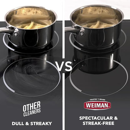 Weiman Stainless Steel Cleaner & Cooktop Heavy Duty Polish - Powerful Appliance Kitchen Cleaning Kit