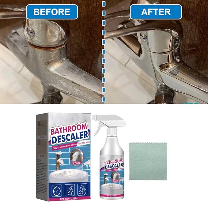 VIED Bathroom Descaler Cleaner, Bathroom Descaler Stubborn Stains Cleaner, Bathroom Descaler Foam Cleaner (4)