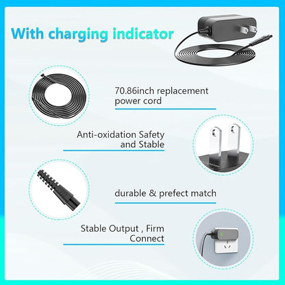 9V Charger for Electric Spin Scrubber Compatible with Homitt，LABIGO， kHelfer Electric Spin Scrubber Adapter Power Cord
