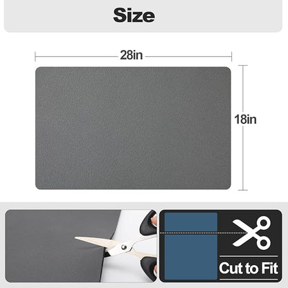 Ecotrim - Dish Drying Mat for Kitchen Counter | Coffee Bar Mat for Countertops | Heat Resistant Drainer Mat with Non-slip Rubber Backed | Hide Stain Kitchen Absorbent Draining Mat | Dark Grey 18"x28"