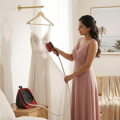 SALAV DuoPress Smart Deluxe Steam Station, Garment Steamer & Iron, 6ft Extra-Long Hose, Auto-Off Safety, Digital Display, 7 Steam Levels, 1.1L Water Tank, Dry Iron Mode & Steam Burst
