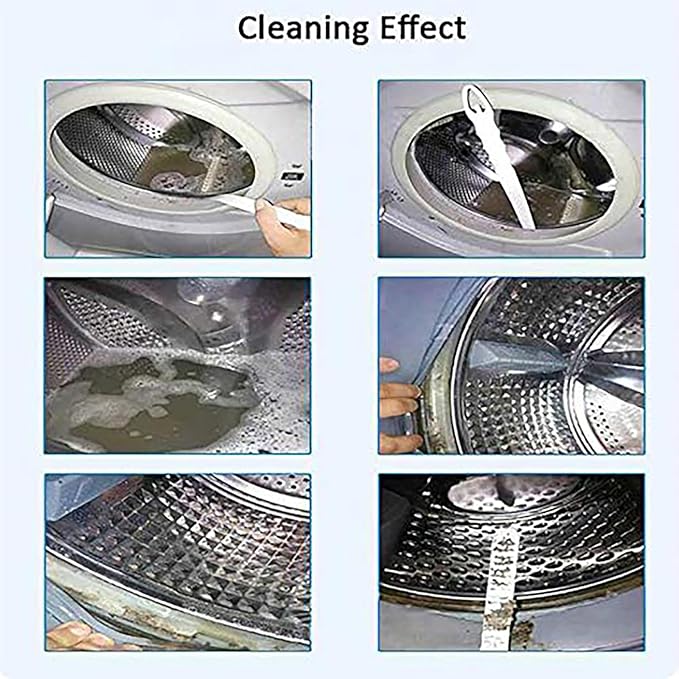 Rolling Washing Machine Cleaning Brush Long Flexible Cleaning Brush Durable Nylon Washer Drum Brush Cleaner Dryer Vent Cleaning Tool Cleaner Kit for Home Bathroom (2)
