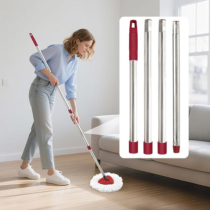 Mop Handle for Ocedar, Mop Handle for O Cedar, Spin Mop Replacement Handle for O Cedar, 4 Section 30" to 58" Mops Handles for Cedar Spin Mops & H2pro Flat Mop