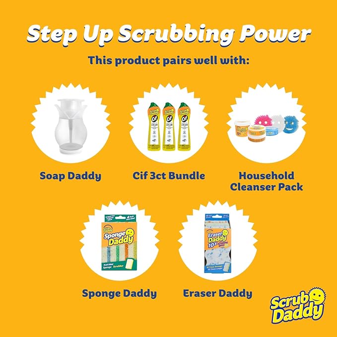 Scrub Daddy 4 Scrub Daddy Sponges & 4 Scrub Mommy Kitchen Sponges - Scratch-Free for Dishes & Multipurpose Cleaning - BPA Free & Made with Polymer Foam - Stain & Odor Resistant (16 Pack)