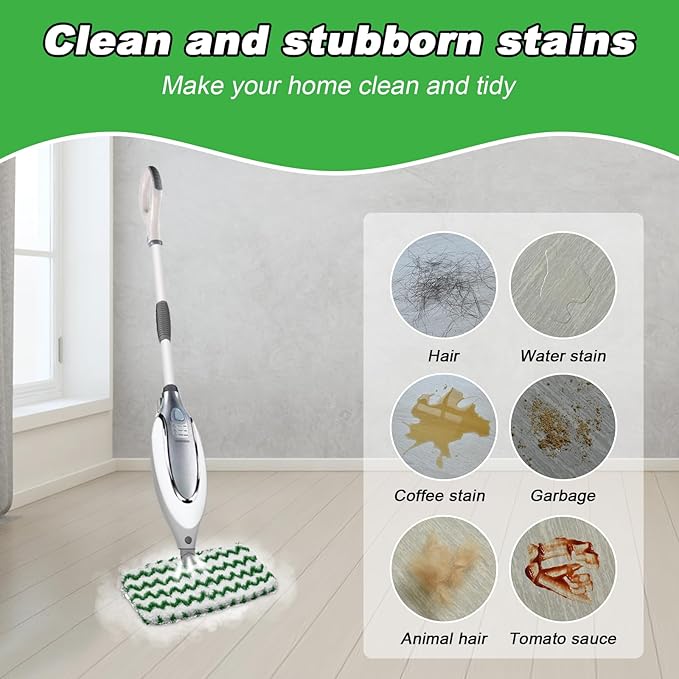 3 Pack Steam Pocket Mop Replacement Pads for Shark S3500 Series S3501 S3601 S3550 S3901 SE450 S2901 S2902 S3801,Reusable Steam Mop Pad with Deep Cleaning Scrub Strip,Microfiber Steam Mop Refills,Green