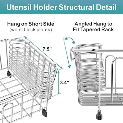 GSlife Mini in Sink Dish Drying Rack - Stainless Steel Small Dish Drainer for RV Kitchen Apartment Sink, 9.5" W x 13.4" L