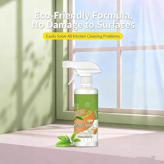 Multi-purpose Household and Kitchen Cleaning Spray, Electrolyzed Ion Kitchen Cleaner Spray, Natural Enzyme Formula to Household Appliances, Multi-purpose Kitchen Grime Remover (600.0, Milliliters)