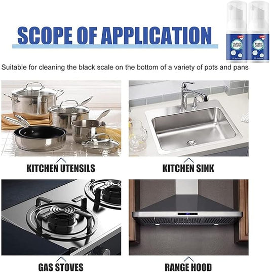 All Purpose Rinse Cleaning Spray, Bubble Cleaner Foam Spray, Foaming Heavy Oil Stain Cleaner Kitchen Spray, Foam All-Purpose Household Cleaners Cleaning Supplies (100ml*2)