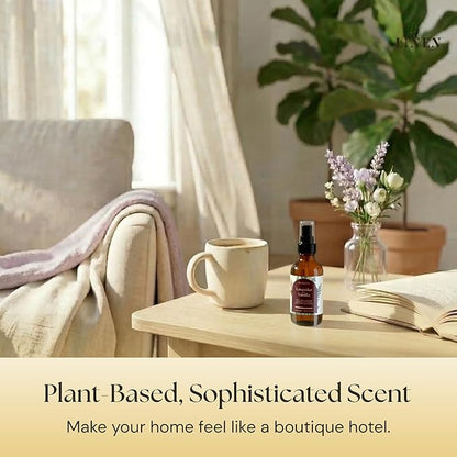Lavender & Vanilla Linen Spray | Relaxing Aromatherapy Made with Pure Essential Oils | Fabric Freshener for Yoga Mats Living Room Couch Beddings | 4 fl oz