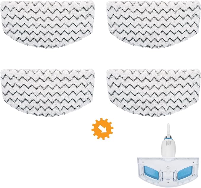 4 Pack Microfibre Scrubby Pads for Bissell Powerfresh 1940 Steam Mop Pads Replacement