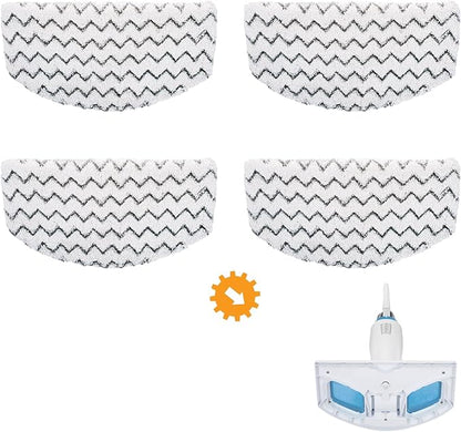 4 Pack Microfibre Scrubby Pads for Bissell Powerfresh 1940 Steam Mop Pads Replacement
