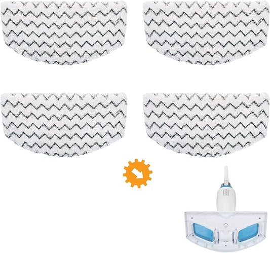4 Pack Microfibre Scrubby Pads for Bissell Powerfresh 1940 Steam Mop Pads Replacement