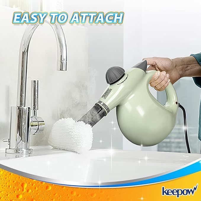 KEEPOW Steam Cleaner Accessories Compatible with PurSteam Steam Mop Cleaner - Washable Microfiber Pads for Hardwood Floor Cleaning, Universal Microfiber Cloths (6 Pack)