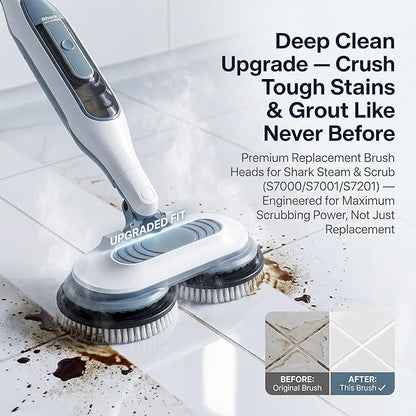 Newly Upgraded Steam Mop Replacement Brush Pads for Shark Steam and Scrub Mop S8201 S8001 S7201 S7000 Series, 2 Count