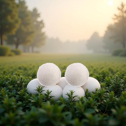 2 pcs White no Pattern Reusable Wool Dryer Balls Fabric Softener Ball Wool Laundry Ball Reducing Clothing Wrinkles,Saving Drying Time and Fabric Fluffier Dryer Balls Laundry