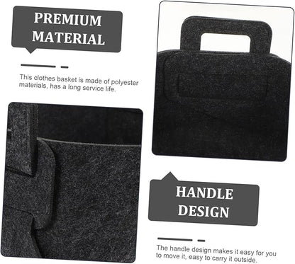 Luxshiny Foldable Laundry Basket with Handles Capacity Clothes Hamper for Bathroom Nursery Bedroom and Laundry Storage Organizer Sturdy and Space Saving Design Deep Gray