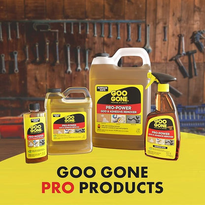 Goo Gone Pro-Power - 32 Ounce 2 Pack - Professional Strength Adhesive Remover, Removes Stickers, Tape, Grease and More