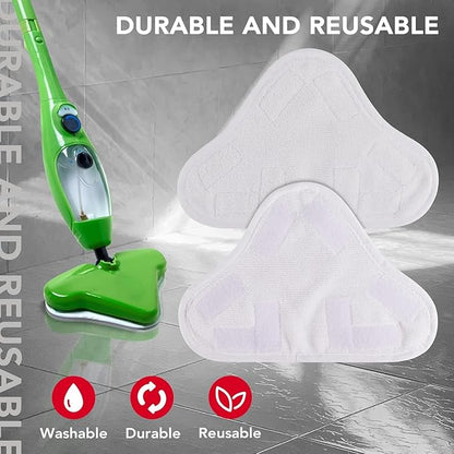 Sgizoku Microfiber Steam Mop Pad Replacement Compatible with H2O H20 Mop X5 Steam Steam Cleaners Washable & Reusable - 12 Pack