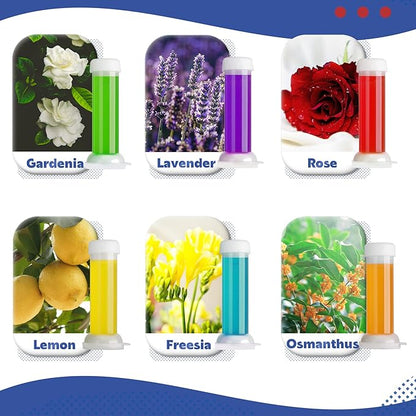 TaikaoQi Toilet Gel Stamp, 6Pcs/72 Count Flower Fragrance Bathroom Deodorizer Bowl Cleaner Toilet Refills