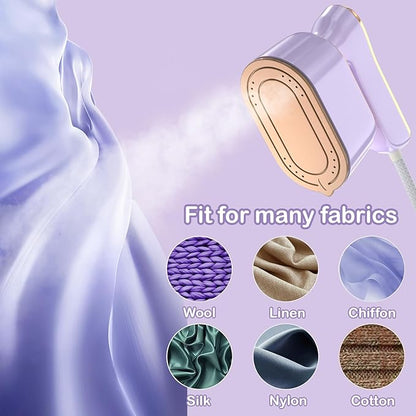 Travel Steamer Iron for Clothes Mini - Portable Ironing Machine Travel Small Size Portable Steamer Travel College Dorm Home Essentials (Purple)
