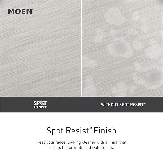 Moen 218W0SRN Attune 8-Function Wall Mount Fixed Showerhead, Spot Resist Brushed Nickel (Pack of 3)