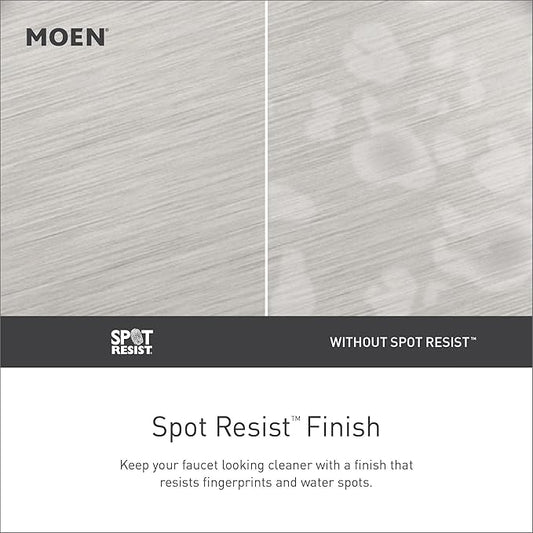 Moen 218W0SRN Attune 8-Function Wall Mount Fixed Showerhead, Spot Resist Brushed Nickel (Pack of 3)