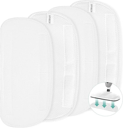 LOVECO 4 Pack Steam Mop Pads Compatible with Mxnsewr MX-C021, GorFanty GF-6610B/GF-6610 & Neugo NE033/NE033M Steam Mop, etc. Washable Microfiber Steam Mop Replacement Pads for Scratch-Free Deep Clean