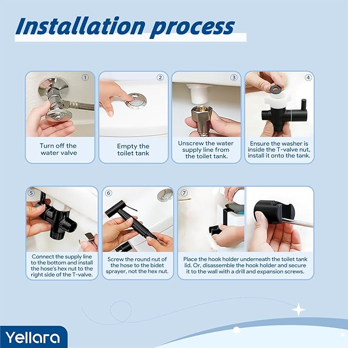 Handheld Bidet Sprayer for Toilet - Feminine Wash, Toilet Cleaning - Stainless Steel, Adjustable Water Pressure, Easy Installation