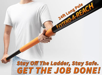 30 Foot High Reach Duster Kit with 5-24 ft Extension Pole // High Ceiling Duster Cleaning Kit with Telescopic Pole // Cobweb Duster // Feather Duster and Ceiling Fan Duster // The Ultimate Dusting Kit