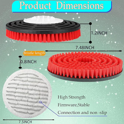 S8201 Steam Mop Pads Replacement Brush for Shark Steam Mop Replacement Pads for Shark S8002BRN S8001 S7001 S7201 S7000AMZ S7000 S7005 S7020 (Red)
