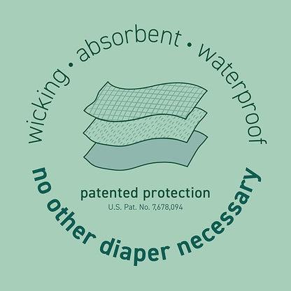 green sprouts Reusable Snap Swim Diaper Navy Solid-4T
