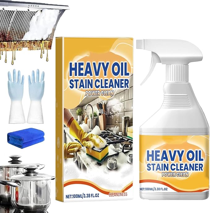 Liapu Heavy Duty Degreaser Cleaner Spray, Liapu Kitchen Heavy Oil Cleaner, Clean up Kitchen Oil Stains Greasy Dirt Clean, All Purpose Kitchen Heavy Oil Cleaning Agent (1pcs)