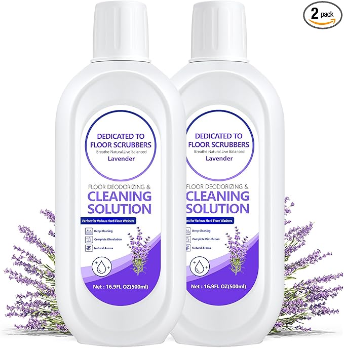 Floor Cleaning Solution Compatible with Tineco – Lavender Floor Cleaner – Long-Lasting, Fresh & Crisp Scent – For All Cordless Wet/Dry Vacuum Mop Cleaner & Robot Vacuums with Mopping (2 Bottle)