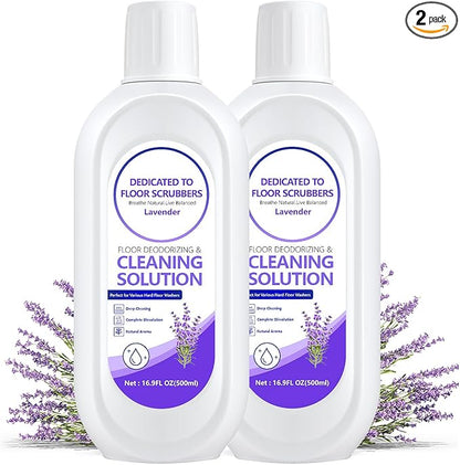 Floor Cleaning Solution Compatible with Tineco – Lavender Floor Cleaner – Long-Lasting, Fresh & Crisp Scent – For All Cordless Wet/Dry Vacuum Mop Cleaner & Robot Vacuums with Mopping (2 Bottle)