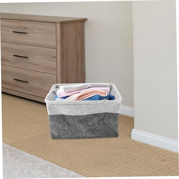 Cabilock Laundry Hamper Felt Basket Capacity Storage for Home Dorm Travel Portable Organizer for Dirty Clothes Lightweight and Versatile Design