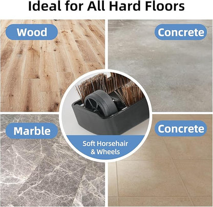 Horsehair Floor Brush Set, Compatible With Miele C1 C2 C3 CX1 Vacuum Cleaners, Soft Bristles Floorhead Vacuum Attachments for Hard Floor Cleaning (Hardwood Brush)