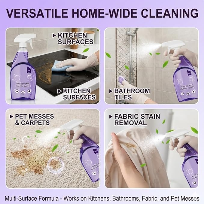 Spray Cleaner For Ovens, All-Purpose Household Cleaners, Ideal Multi-Surface Stain Remover for Kitchens, Bathrooms, Pet Messes & Everyday Household Cleaning (24 Pcs)