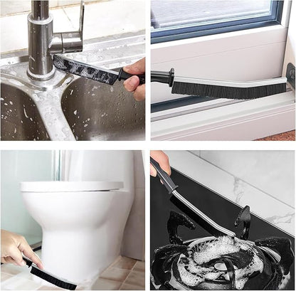 Cleaning Brush Kit, Flexible Drain Cleaning Brush, Drain Hair Removal Tool, Cleaner Brush for Bathroom, Toilet Rim, Sewer Drain, Tile Grout, Sink, Crevice, Pipe