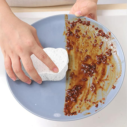 6pcs Premium Heavy-Duty Household Cleaning Sponges Scratch-Free, Multi-Purpose Dish Scrub Sponges Reusable for Home Kitchen Cookware Bathroom, Safe Healthy Scrubbing Sponges Durable