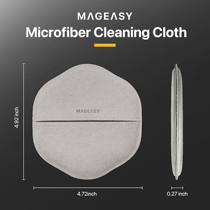MAGEASY Microfiber Cleaning Cloth for Electronics, iPhone iPad MacBook, Car Screen Cleaner, Keyboards, Eye Glasses, Camera Lens Wipes - No Lint & Streak Free Thick Polishing Cloth Reusable