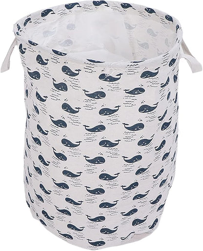 Large Laundry Basket Foldable Durable Clothes Blankets Hamper Organizer for Elderly Care University Dormitories Apartments Cloth Material 35 x 44cm